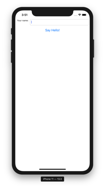 Hello World Tutorial 5 window, on iOS